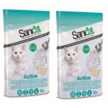 Sanicat Active Oksijen İçerikli Dezenfektan Marsilya Sabunu Kokulu Kedi Kumu - 10 Lt x 2 Adet